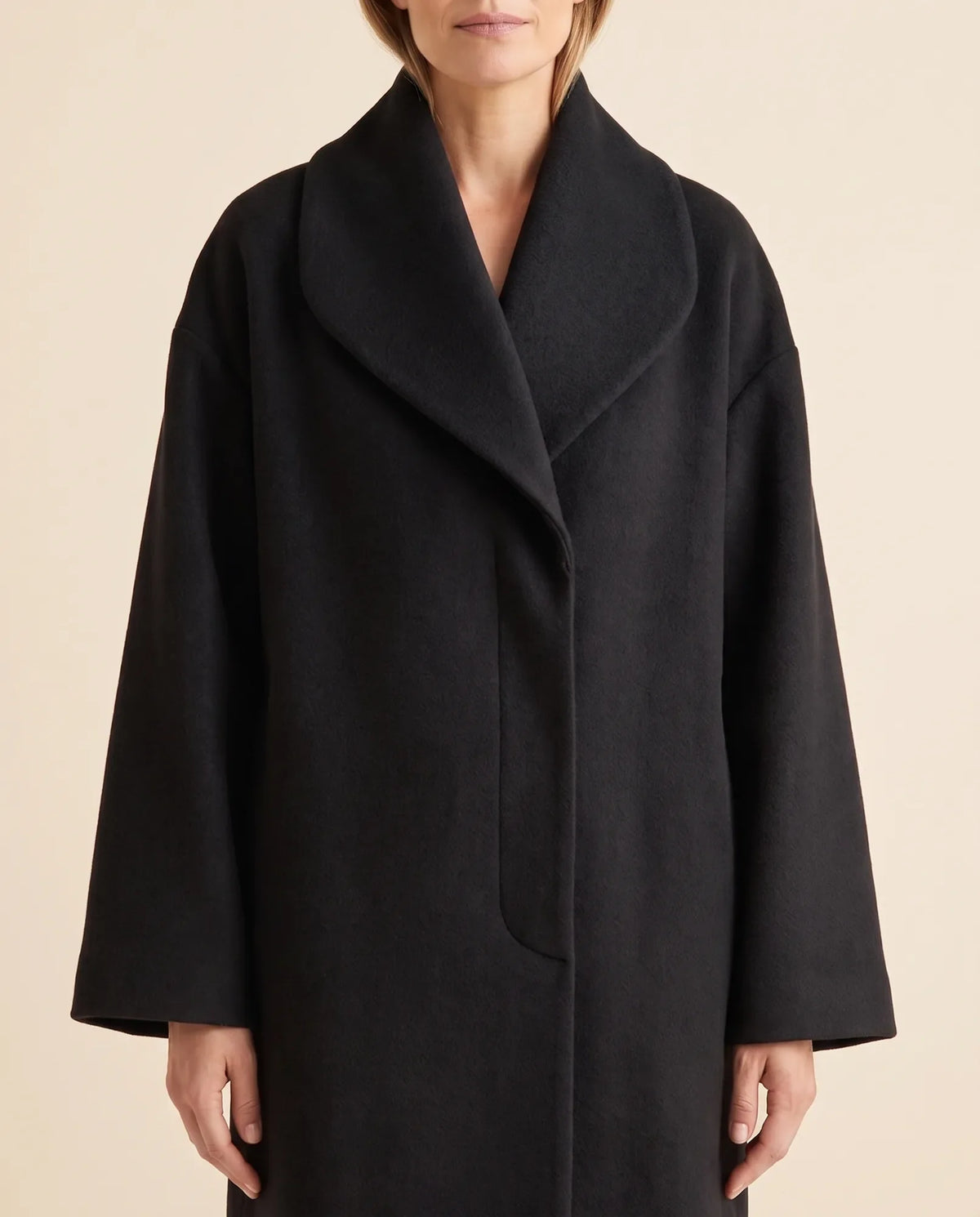 Opal Wrap Coat for Women - Shawl Collar Swing Fit