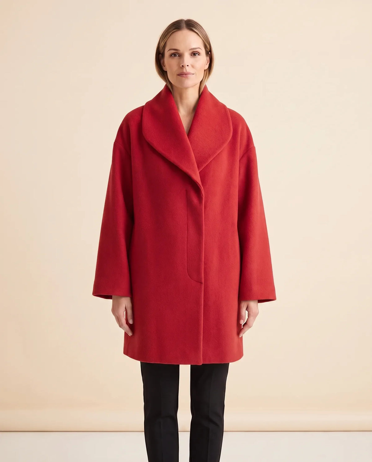 Opal Wrap Coat for Women - Shawl Collar Swing Fit