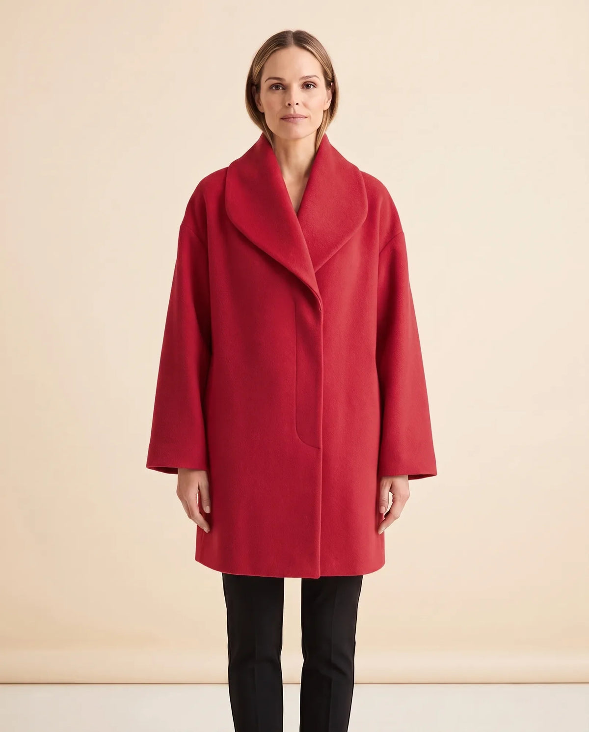 Opal Wrap Coat for Women - Shawl Collar Swing Fit
