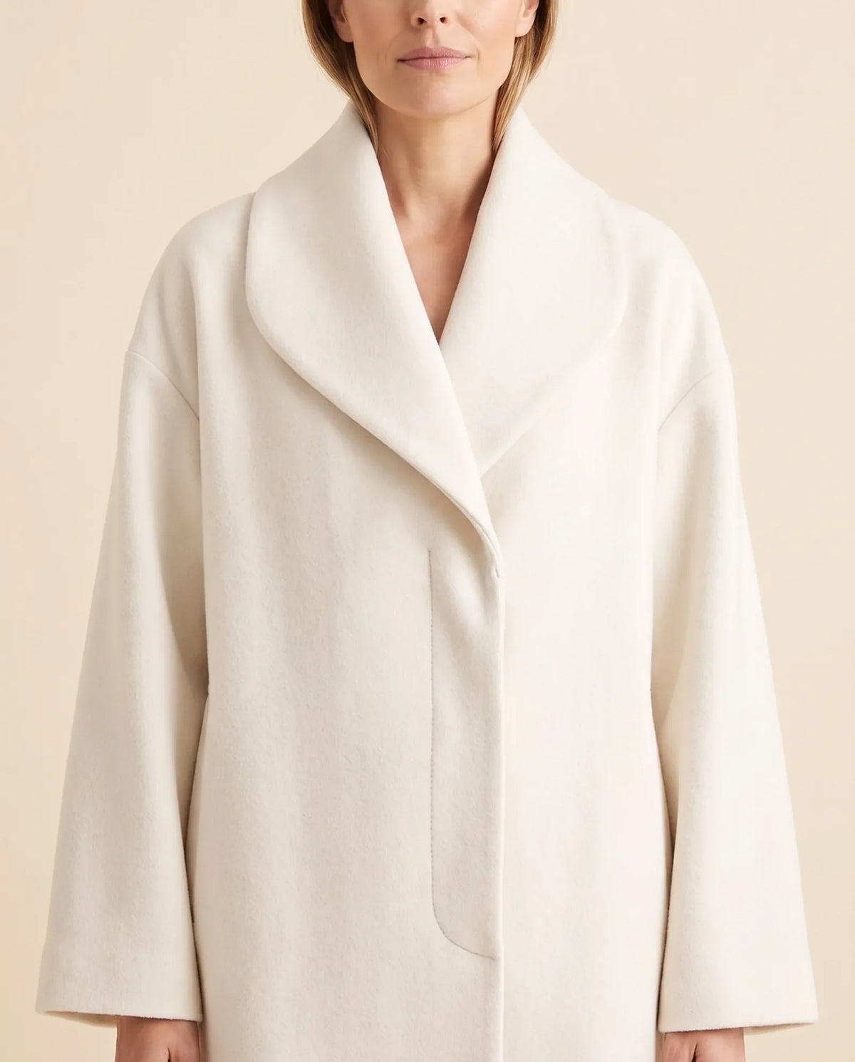 Opal Wrap Coat for Women - Shawl Collar Swing Fit