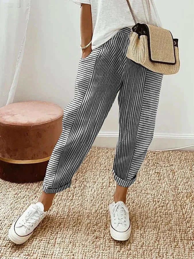 Lore | Lightweight Striped Wide-Leg Pants