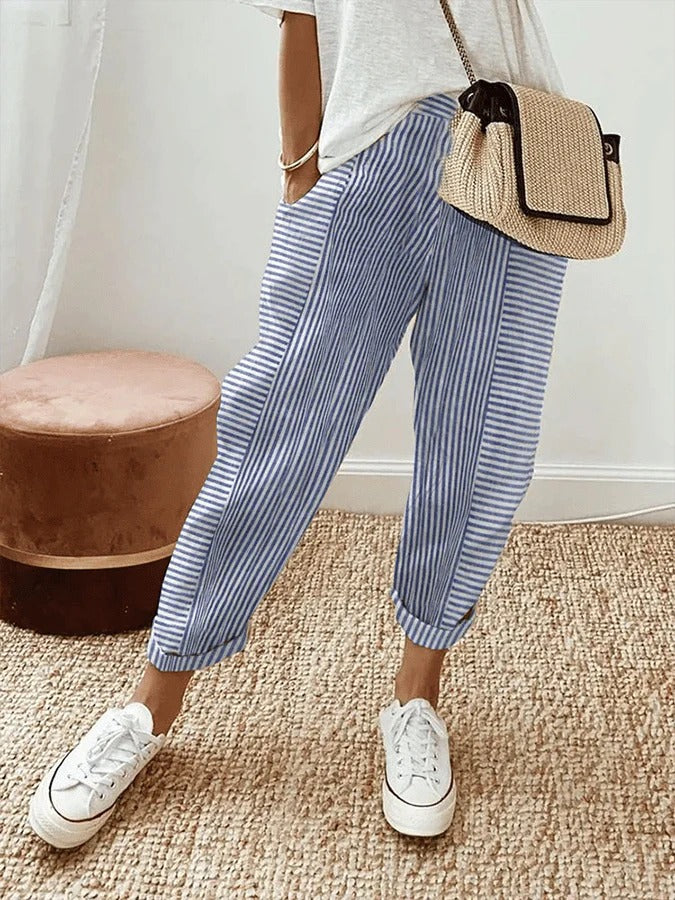 Lore | Lightweight Striped Wide-Leg Pants
