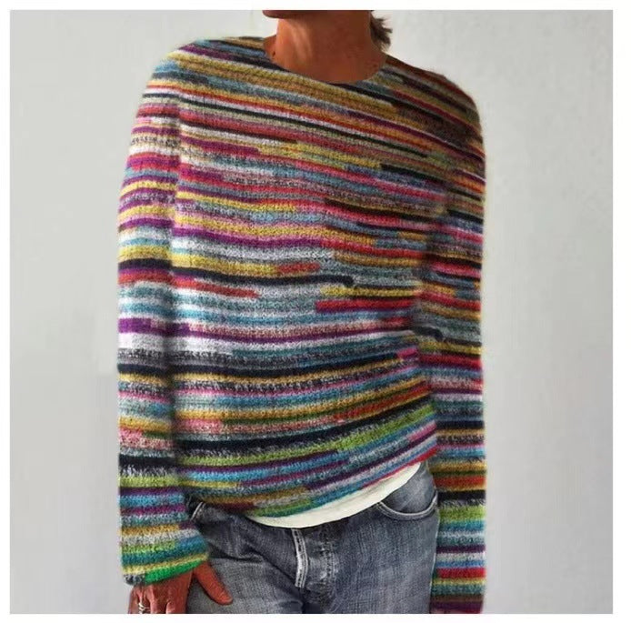 Women's Nordic Pattern Crewneck Sweater, Relaxed Fit - Brenwyn