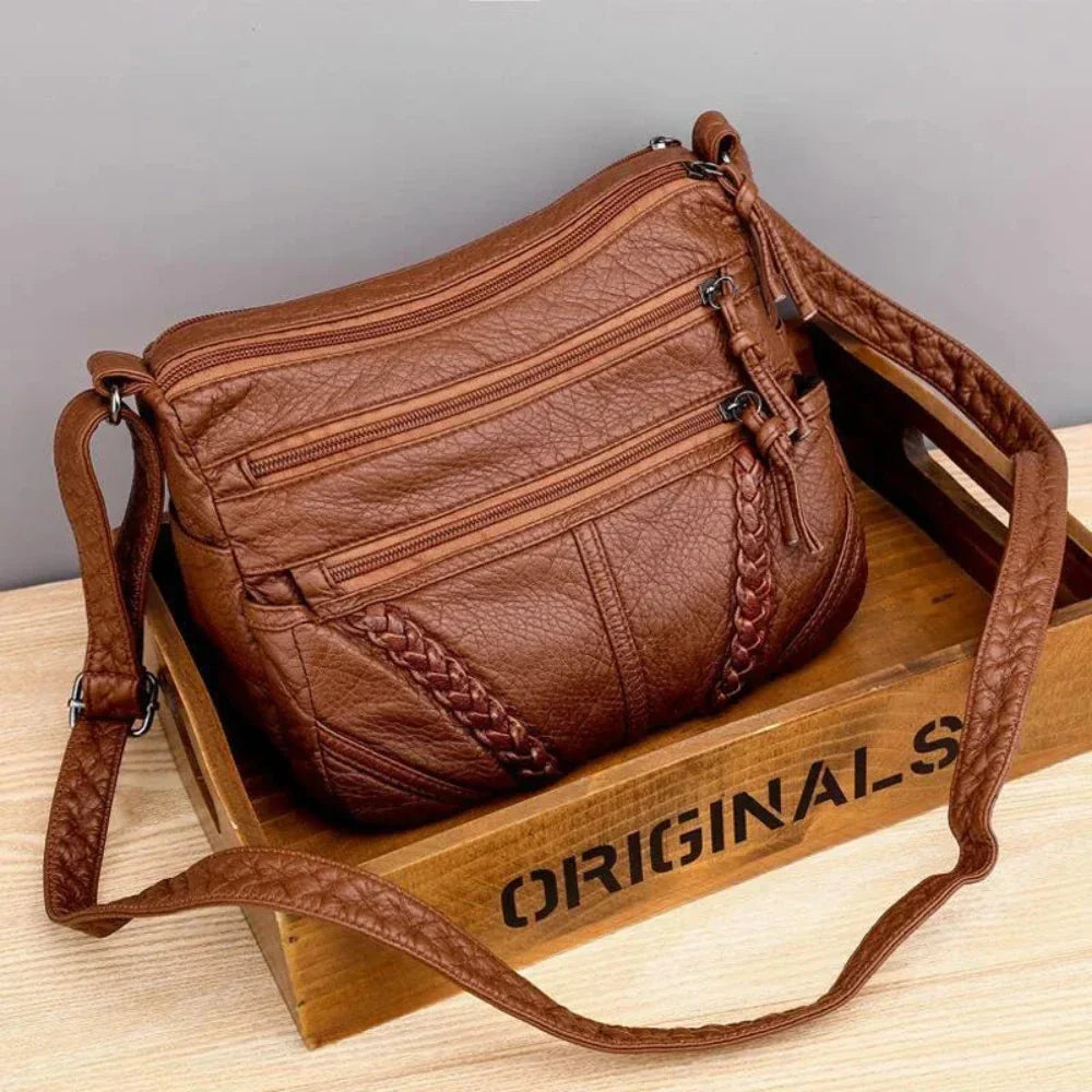 Sophia | Classic Leather Crossbody Bag