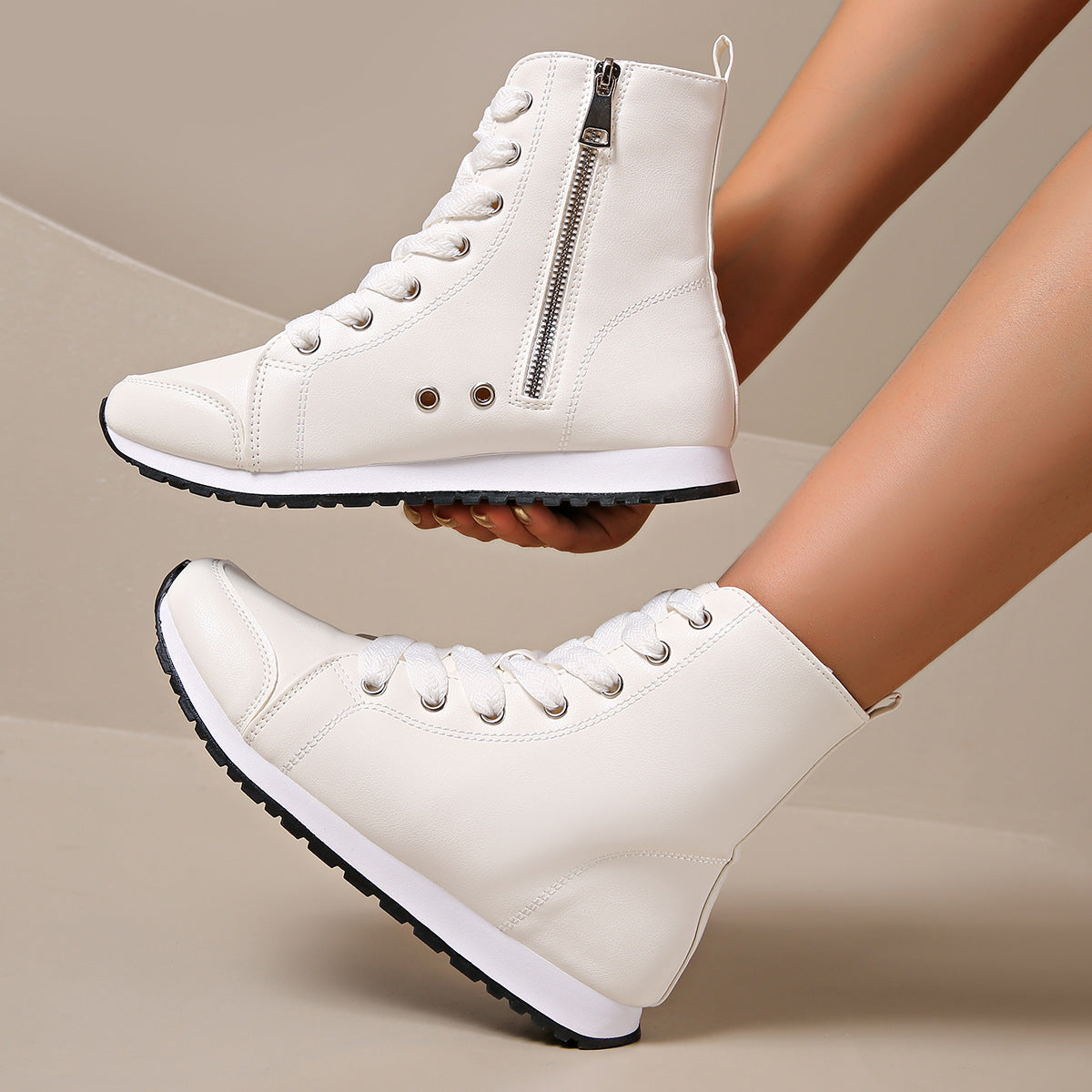 Carl | Women's High-Top Faux Leather Sneaker