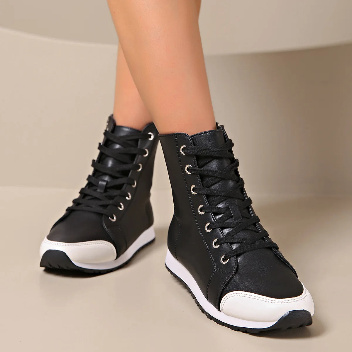 Carl | Women's High-Top Faux Leather Sneaker