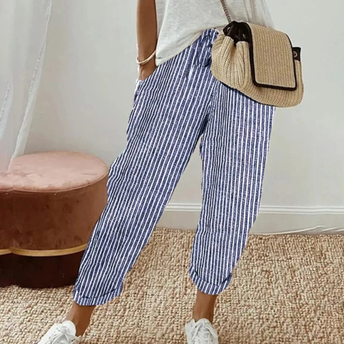 Luna | Retro Print Wide-Leg Pants