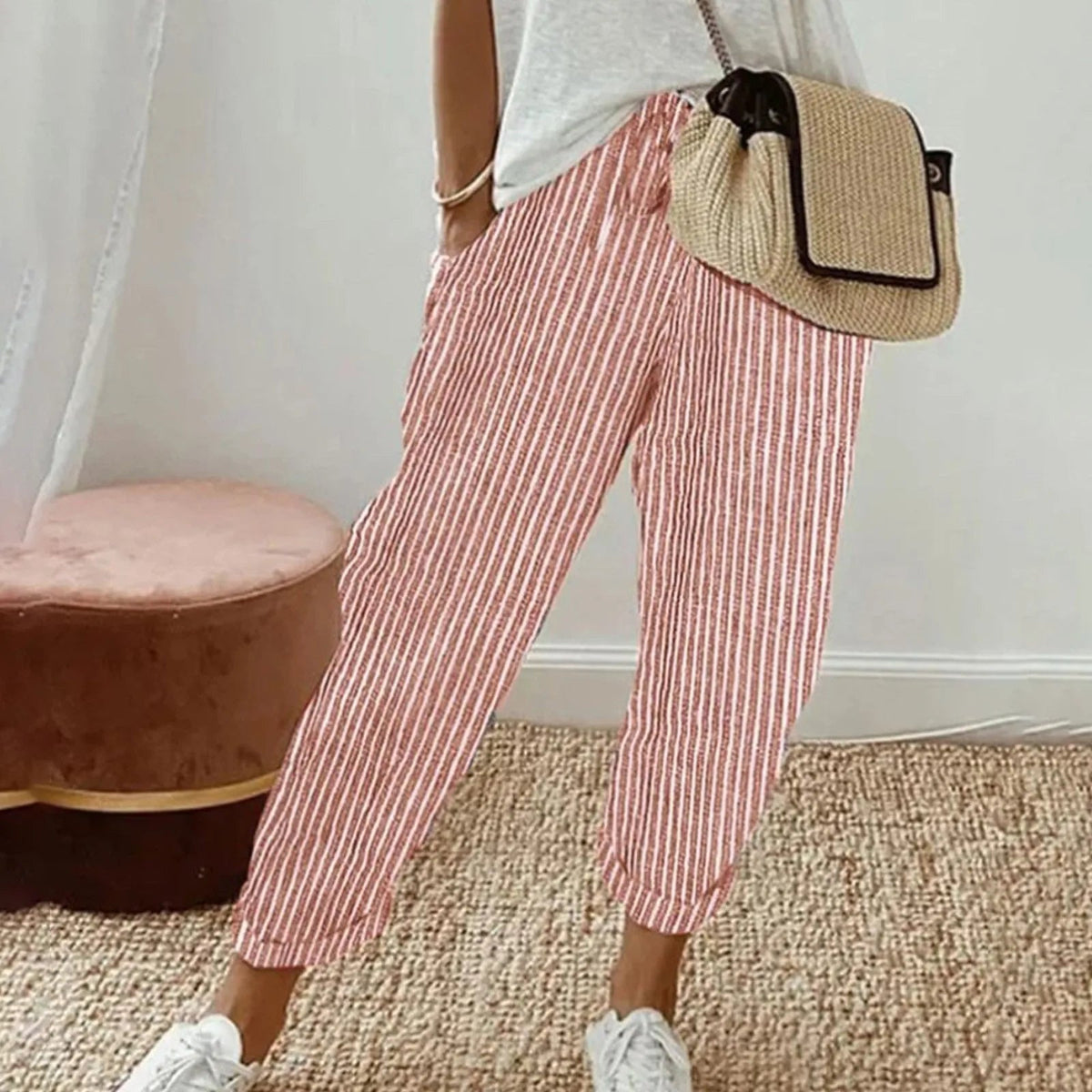 Luna | Retro Print Wide-Leg Pants