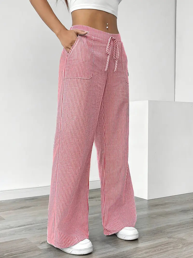 Karina | Striped Wide-Leg Pants