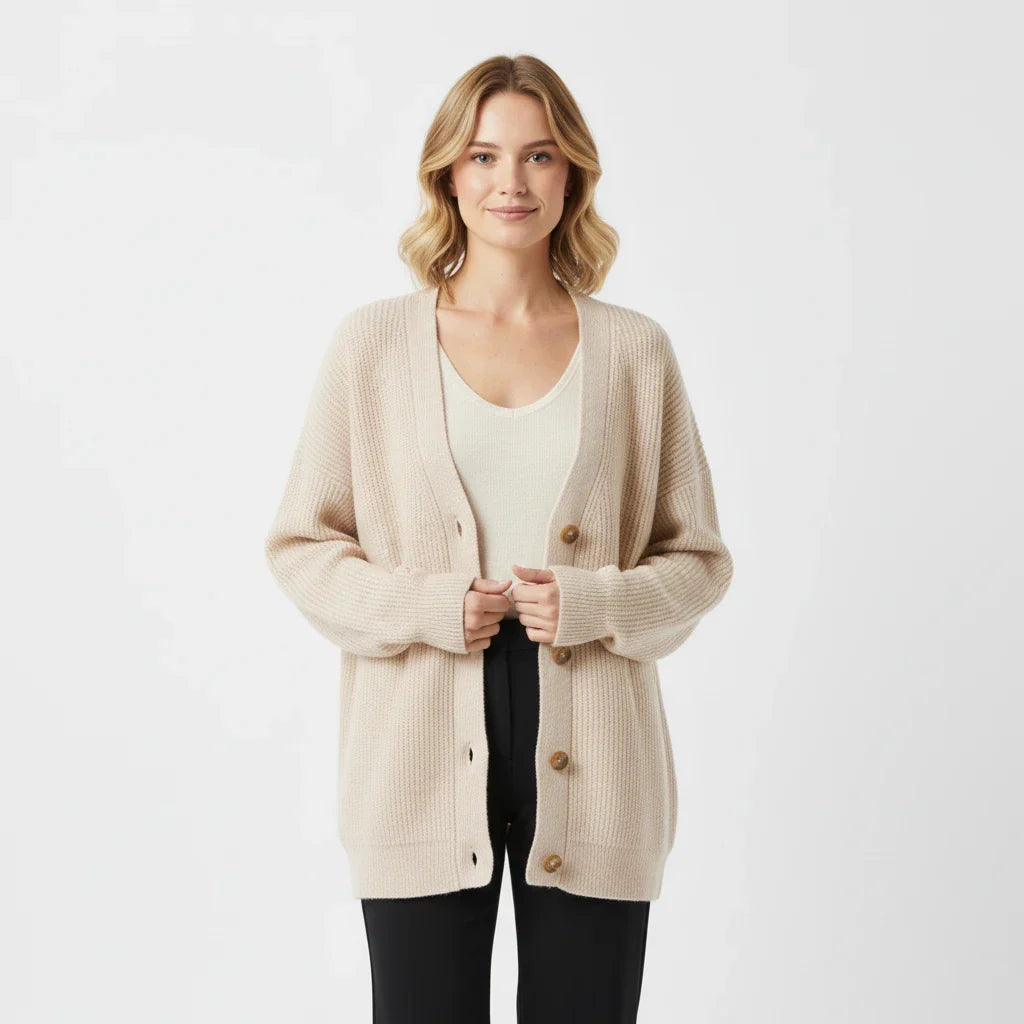 Women's Oversized Ribbed Knit Cardigan