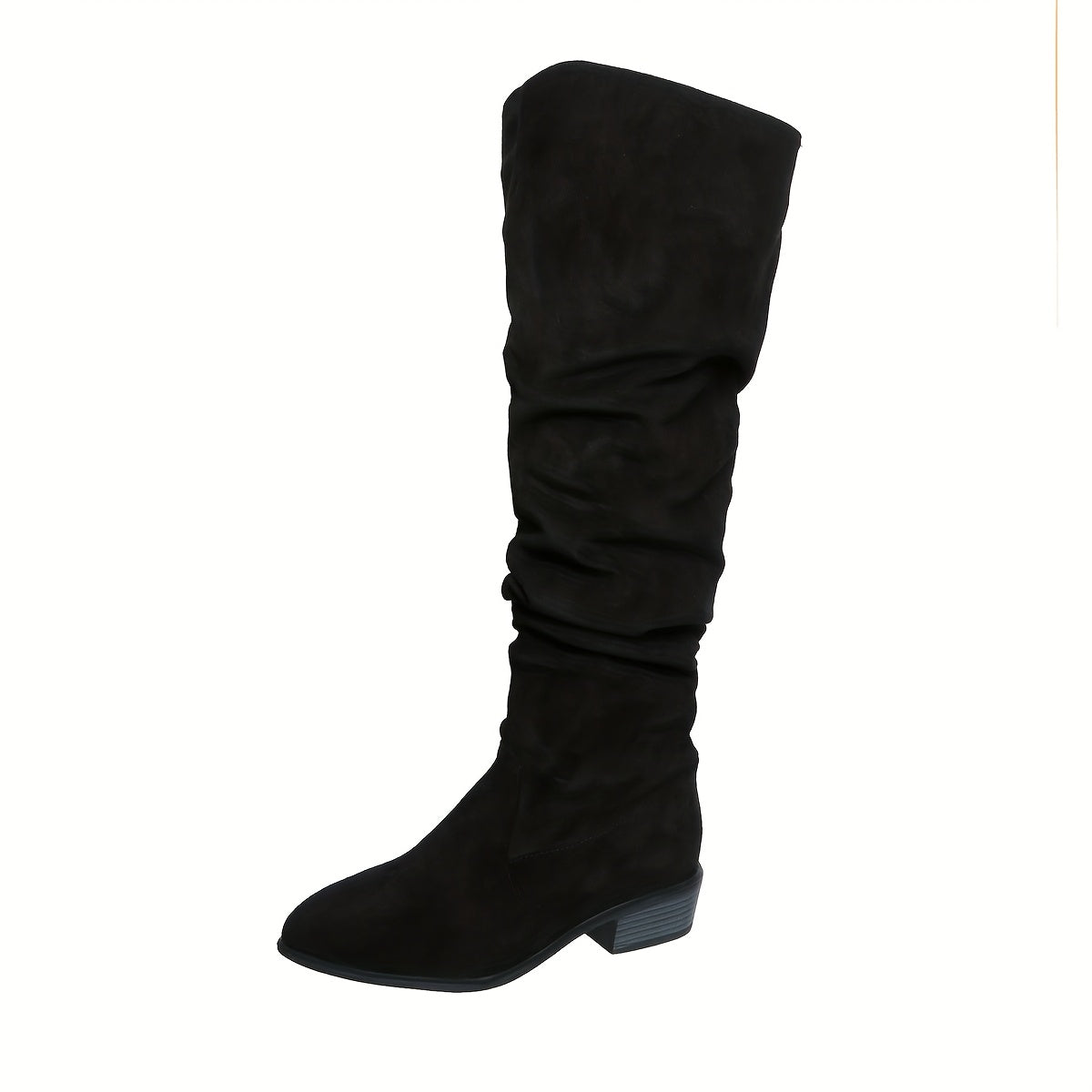 Women's Over-the-Knee Slouch Boots, Low Block Heel - Adeline