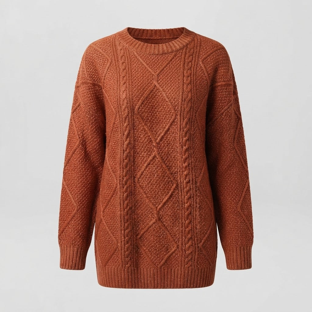 Women's Cable Knit Sweater Dress - Matilda Wood