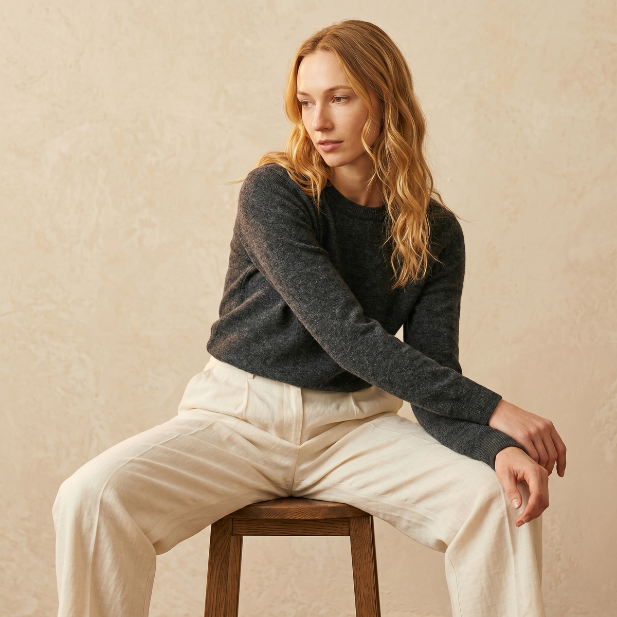 The Original | Undyed Cashmere Crewneck Sweater