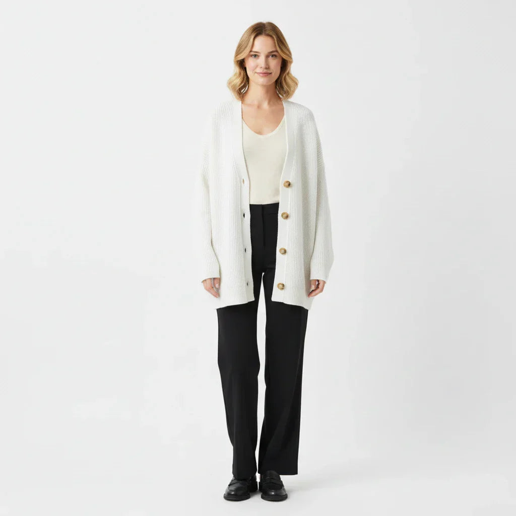 Women's Oversized Ribbed Knit Cardigan