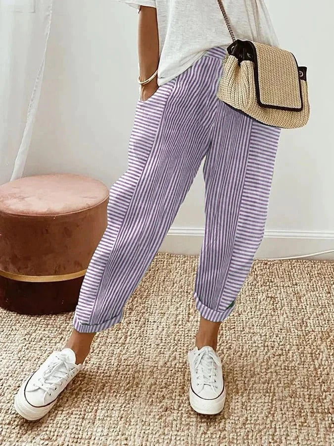 Lore | Lightweight Striped Wide-Leg Pants