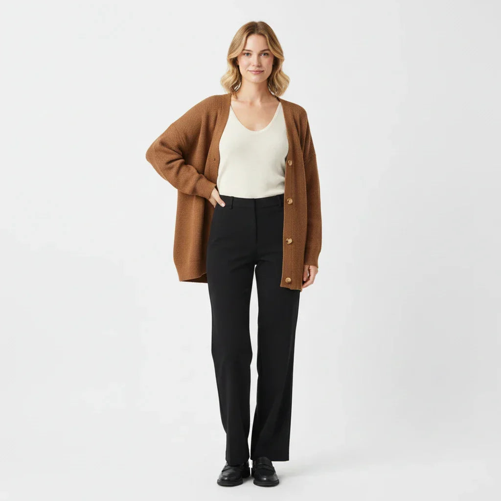 Women's Oversized Ribbed Knit Cardigan