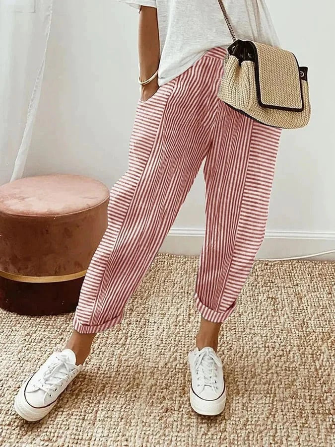 Lore | Lightweight Striped Wide-Leg Pants