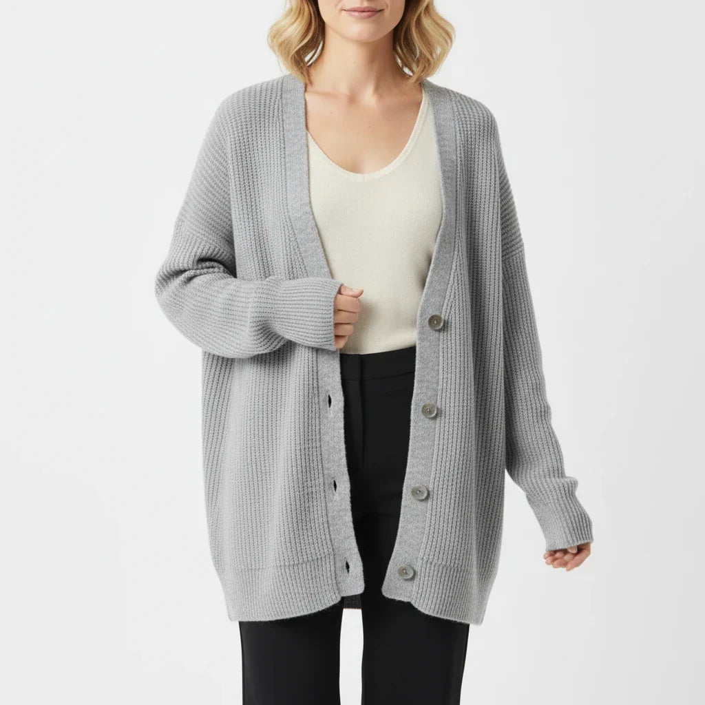 Women's Oversized Ribbed Knit Cardigan