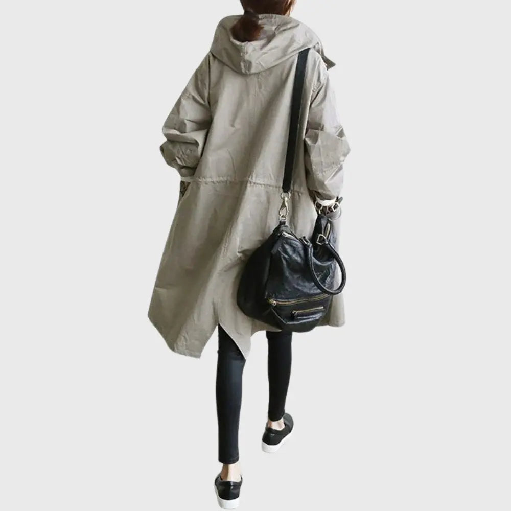 Rosie | Waterproof Trench Coat Hooded Long Women's Raincoat