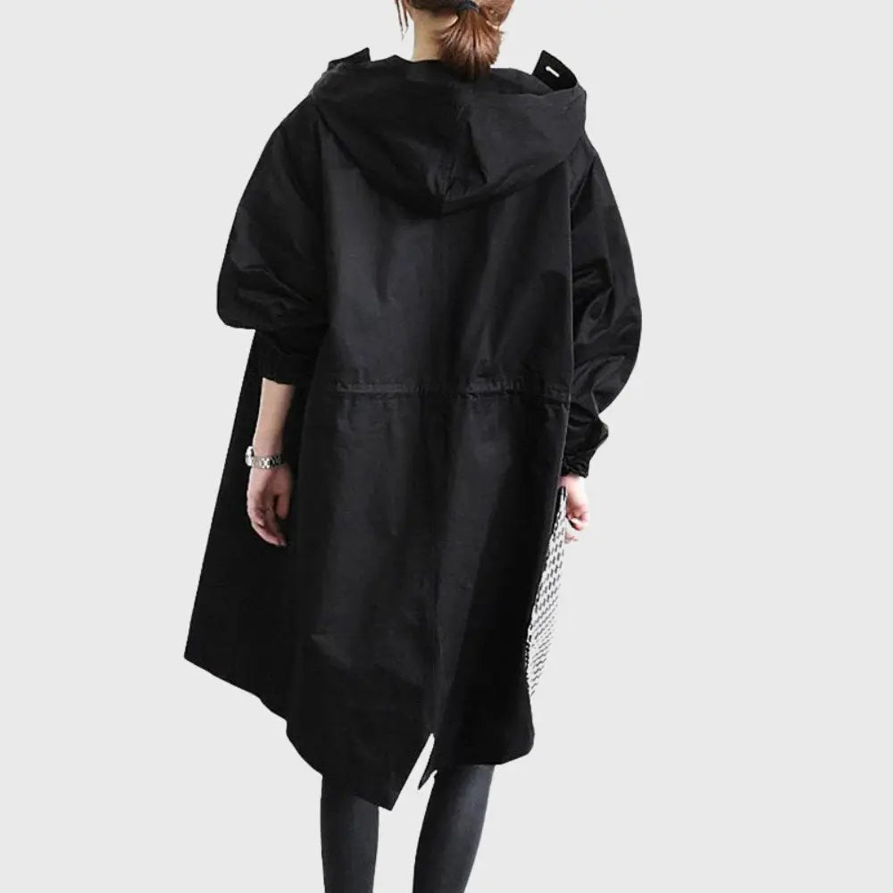 Rosie | Waterproof Trench Coat Hooded Long Women's Raincoat