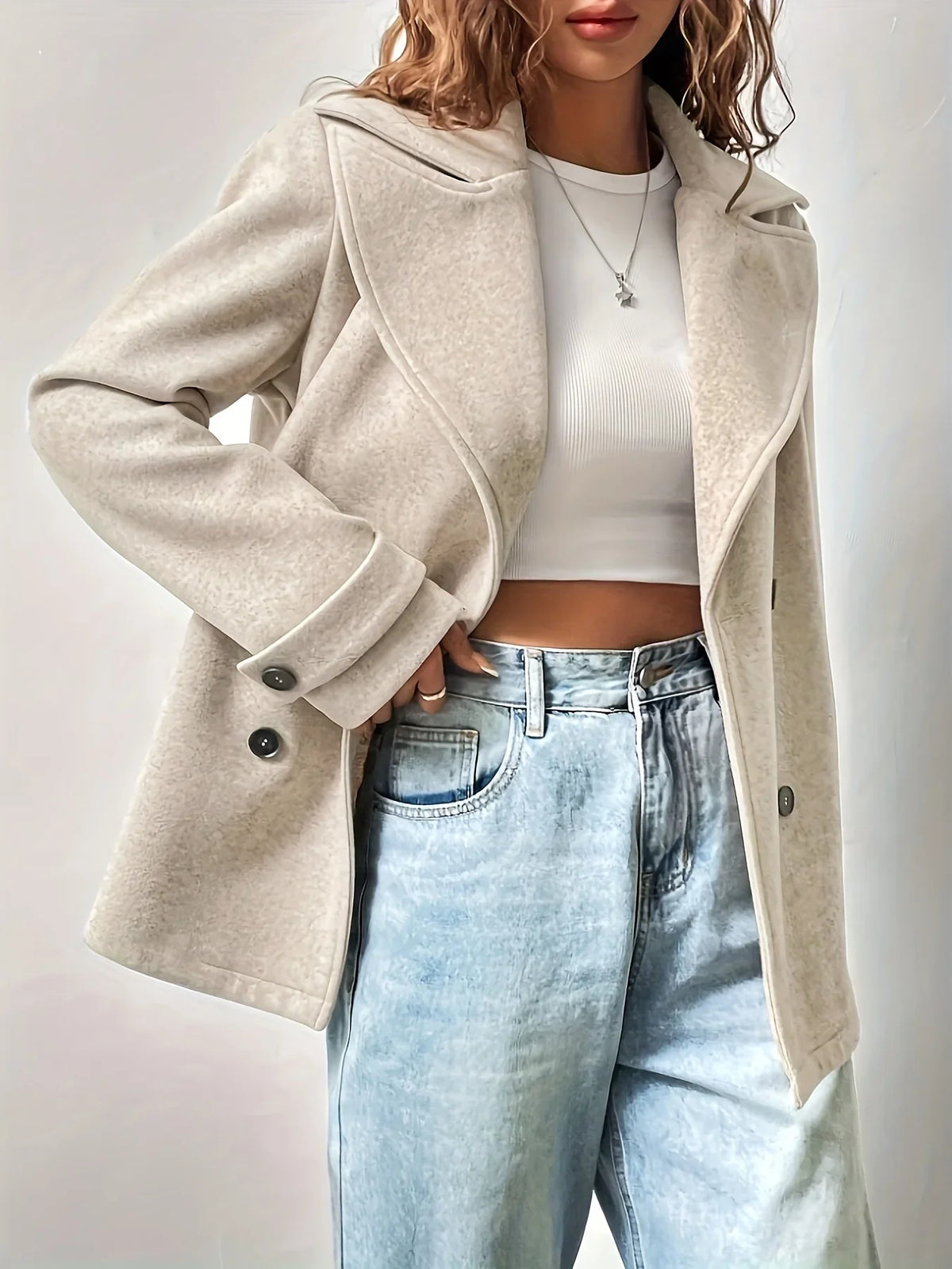 Camille | Double-Breasted Pea Coat