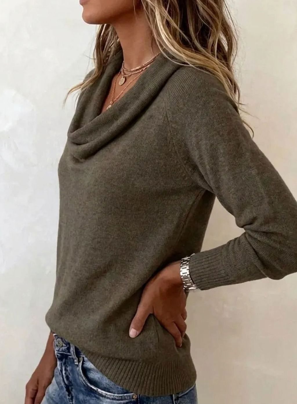 Ella | Soft Knit Cowl Neck Sweater