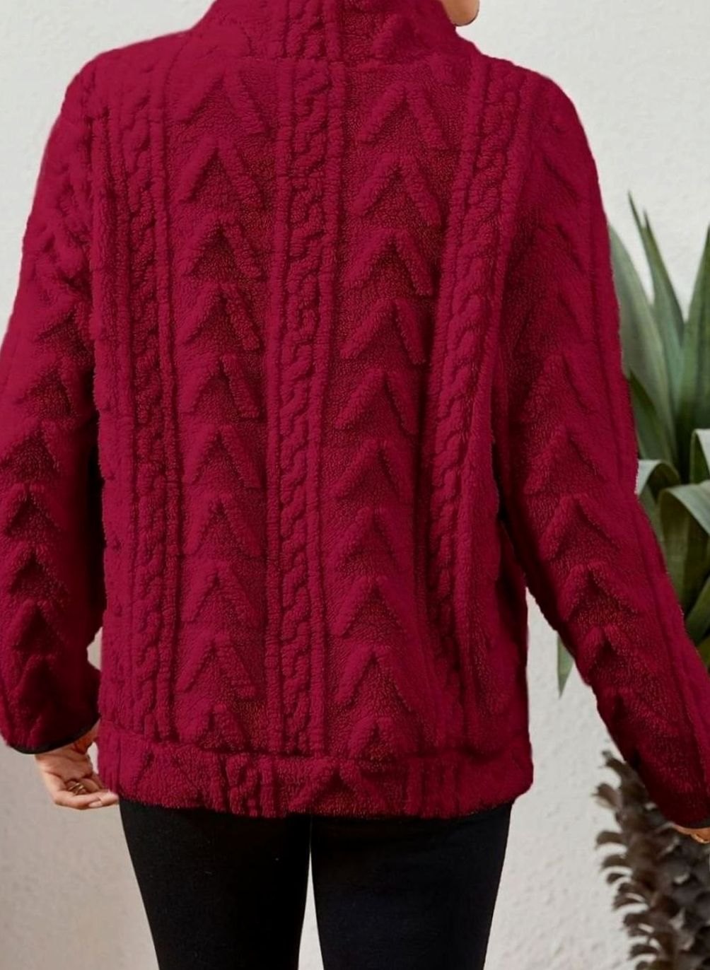 Evelyn | Textured Half-Zip Fleece
